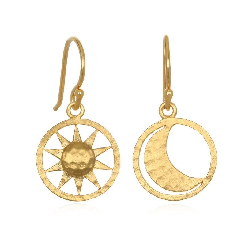 women's earrings intricate design -Dawn to Dusk Sun and Moon Earrings