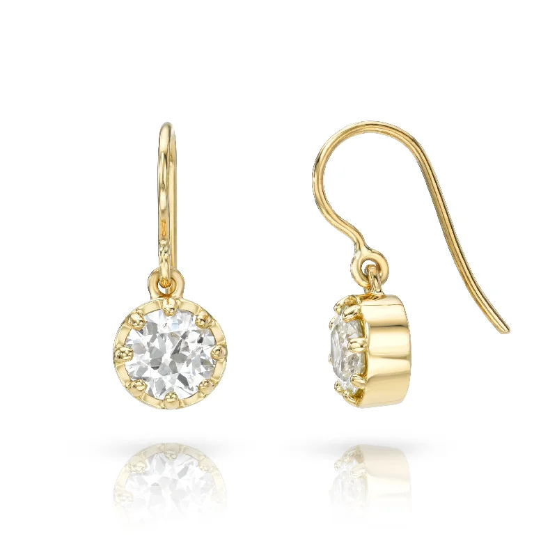 women's earrings moissanite -POLLY DROPS