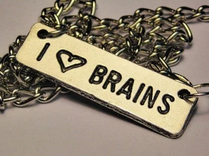 women's necklaces perfect layering piece -I Love Brains Statement Platform Necklace