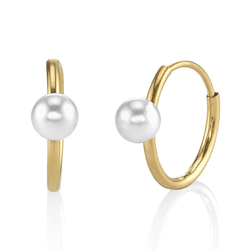 women's earrings stacking set -Tiny Sphere Hoops