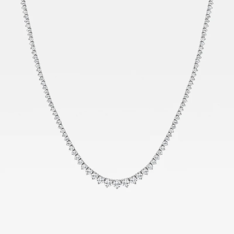 women's necklaces multi-layer chains -8.00 cttw Rivera Necklace with Round Lab Diamond by Mercury Rings