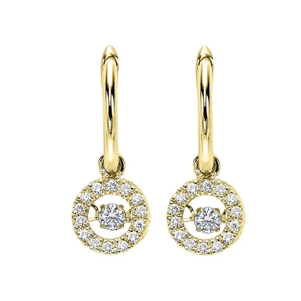 women's earrings butterfly motif -10K Yellow Gold Diamond Rhythm Of Love Earrings