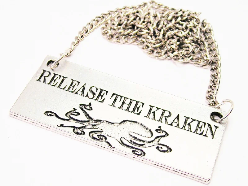 women's necklaces Valentine's Day gift -Release The Kraken Statement Platform Necklace