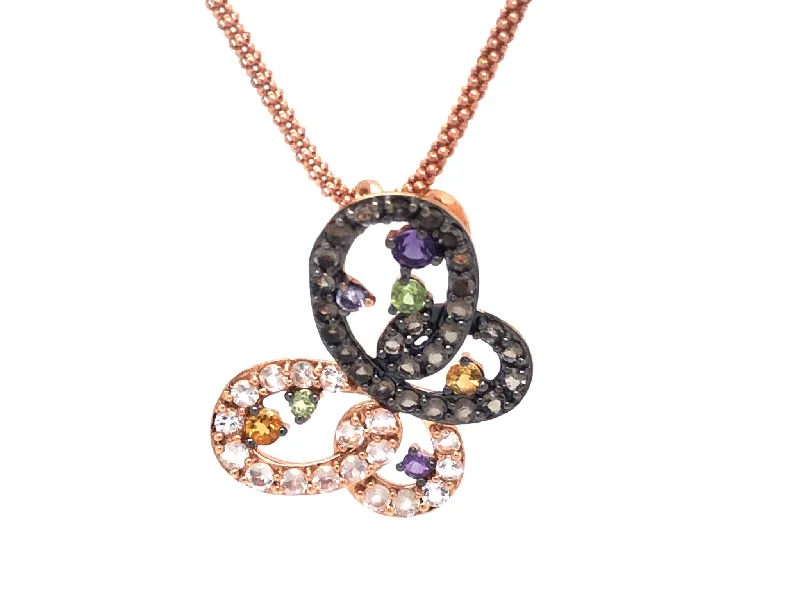 women's necklaces hypoallergenic material -Le Vian Butterfly Necklace 14K Rose Gold