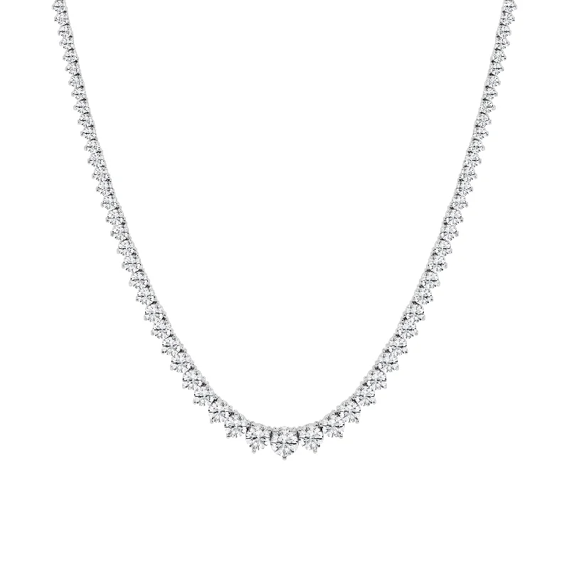 women's necklaces waterproof jewelry -15.00 cttw Rivera Necklace with Round Lab Diamonds by Mercury Rings