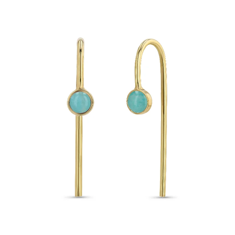 women's earrings perfect holiday gift -Baby Cab Slides - Amazonite