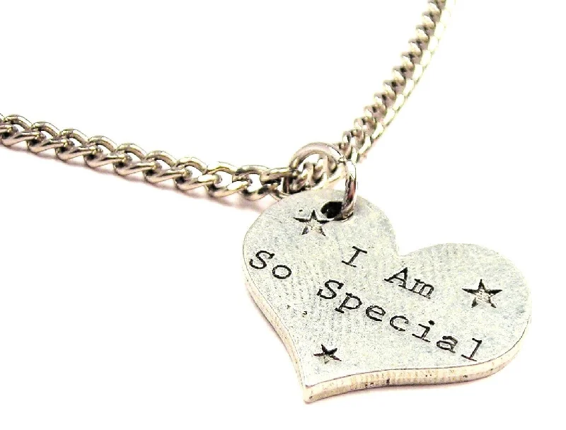 women's necklaces heart pendant -I Am So Special Heart Single Charm Necklace