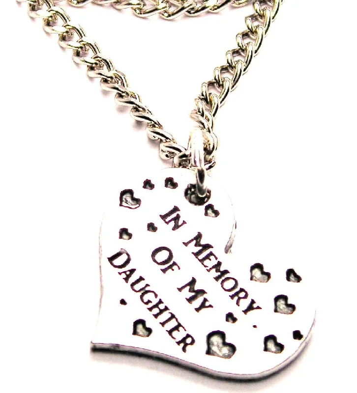 women's necklaces zodiac sign -In Memory Of My Daughter Single Charm Necklace