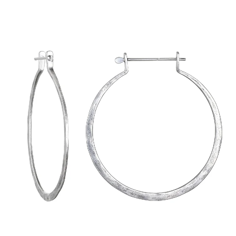 women's earrings diamond -Effortless Simplicity Silver Earrings