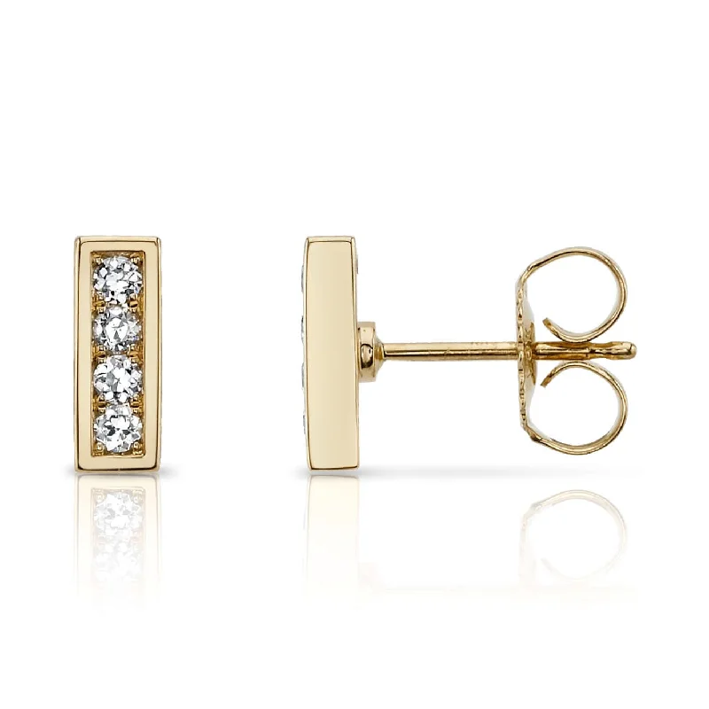 women's earrings fun and elegant -PAVÉ MONET STUDS