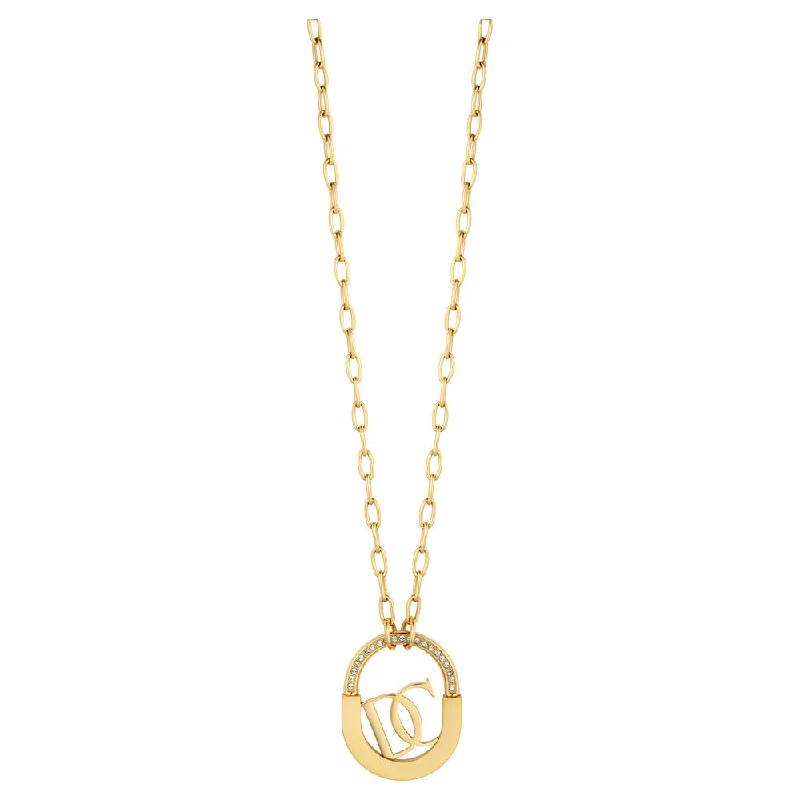 women's necklaces sapphire -Women Lucchetto Gold Necklace