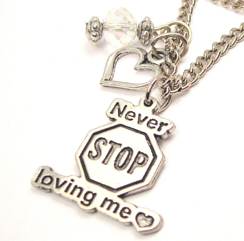 women's necklaces perfect layering piece -Never Stop Loving Me Necklace with Small Heart