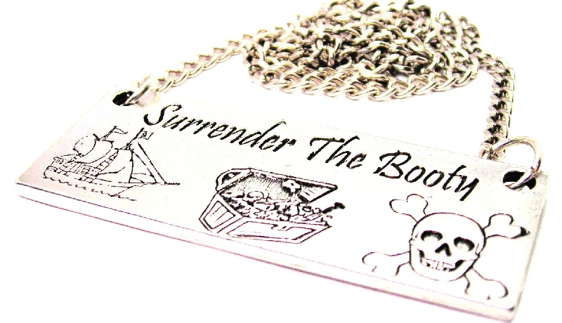 women's necklaces wedding jewelry -Surrender The Booty Pirate Statement Platform Necklace