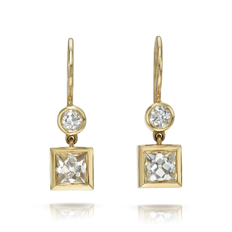 women's earrings bold statement -KARINA DOUBLE DROPS