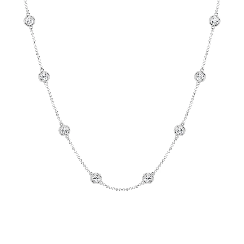 women's necklaces best gift for her -3.00 cttw Lab Diamond by the Yard Necklace set by Mercury Rings