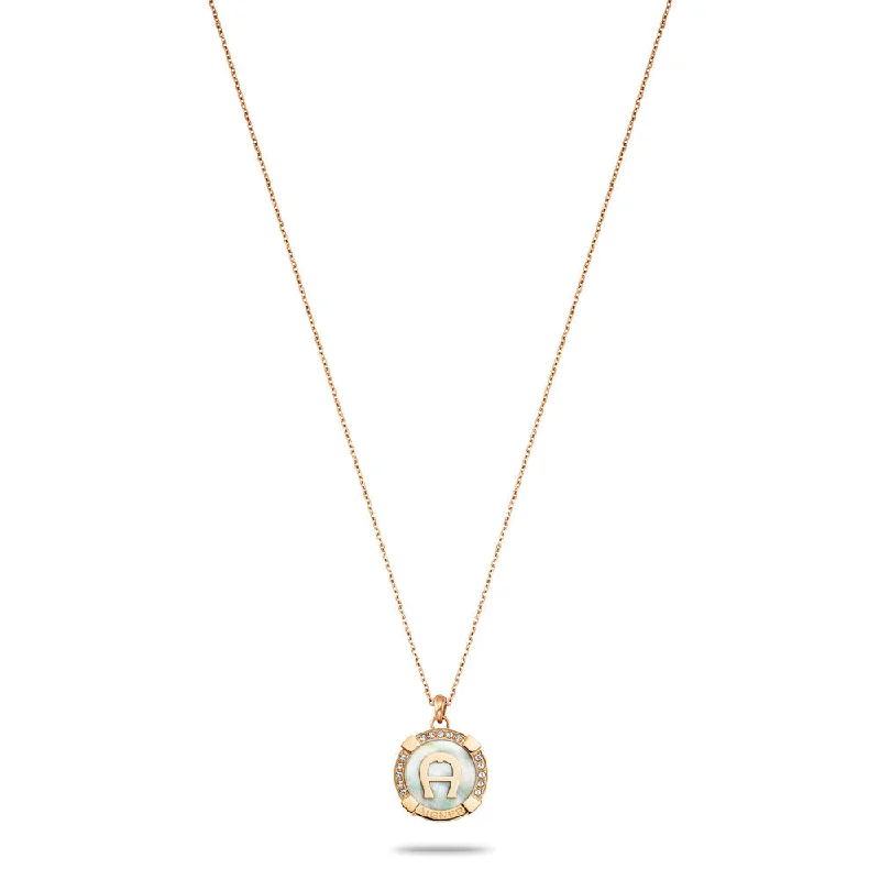 women's necklaces diamond solitaire -Women 75cm Rose Gold Necklace