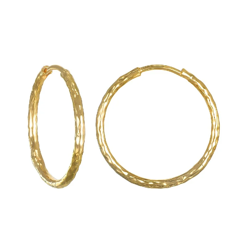 women's earrings teardrop shape -Medium Hoop 14kt Gold Earrings