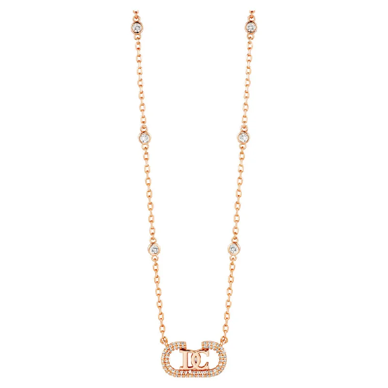 women's necklaces platinum -Women Voga Rose Gold Necklace