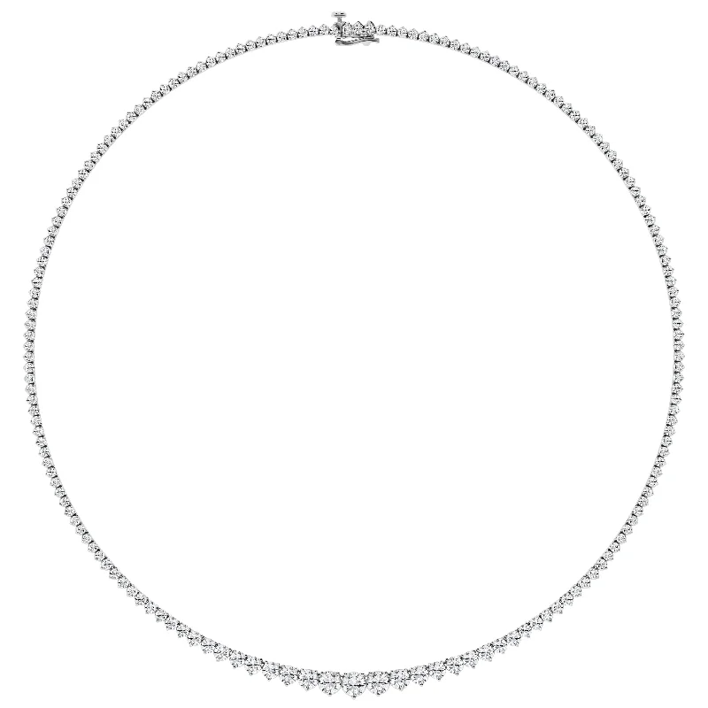 women's necklaces hypoallergenic material -9.60 cttw Rivera Necklace with Round Lab Diamond by Mercury Rings