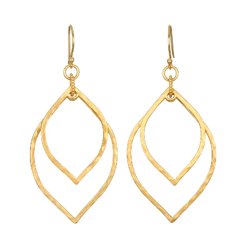 women's earrings chic and modern -Transformed by Light Lotus Linear Earrings