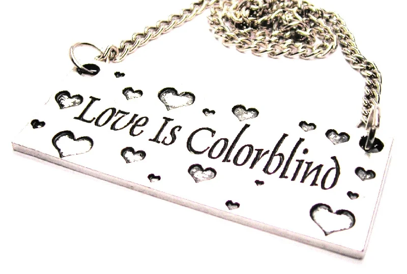 women's necklaces celestial moon and stars -Love Is Colorblind Statement Platform Necklace