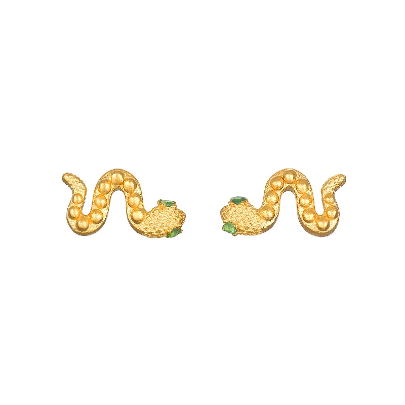 women's earrings luxury fine jewelry -Beauty is Timeless Snake Stud Earrings