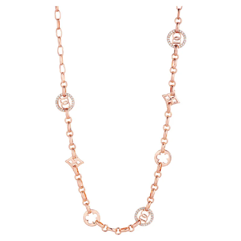 women's necklaces casual yet chic -Women Ciondoli Rose Gold Necklace