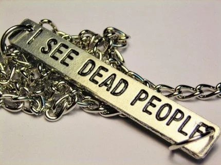 women's necklaces for daily wear -I See Dead People Statement Platform Necklace