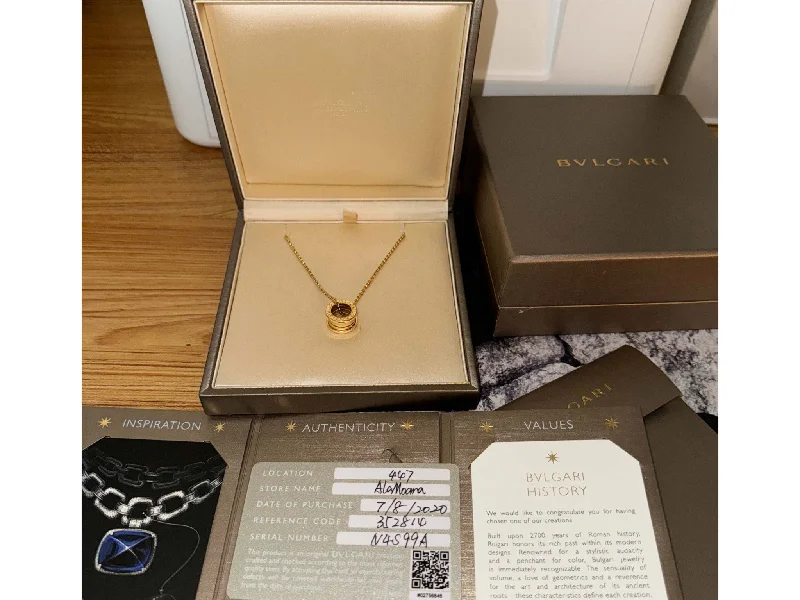 women's necklaces statement gemstone -BVLGARI B.ZERO1 Necklace 18k Yellow Gold With Box and Papers