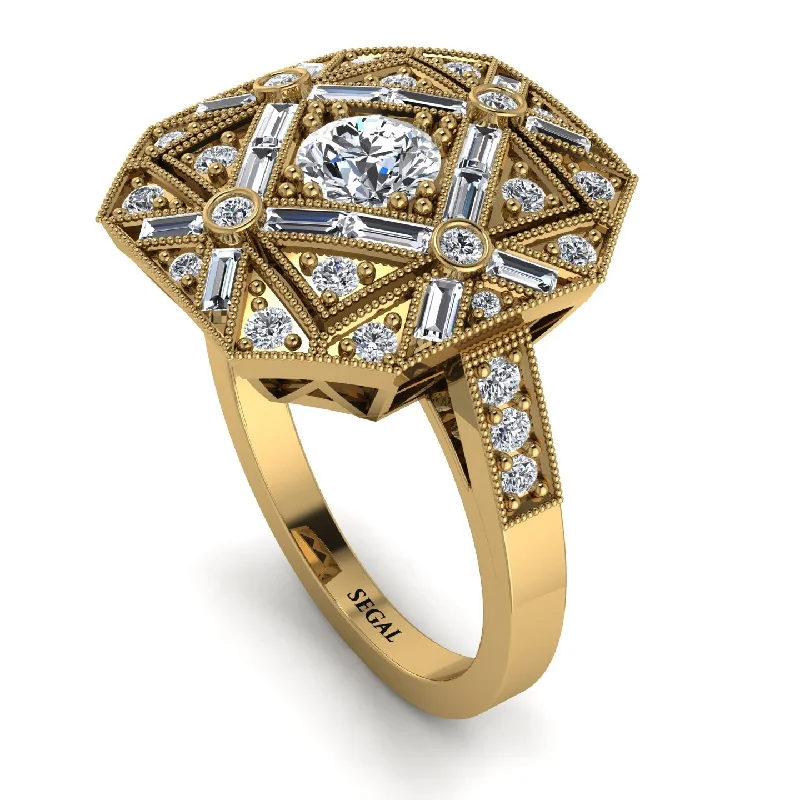 women's rings large carat size -Modern And Stylish Design Geometric Glamour Ring - Theresa No. 1