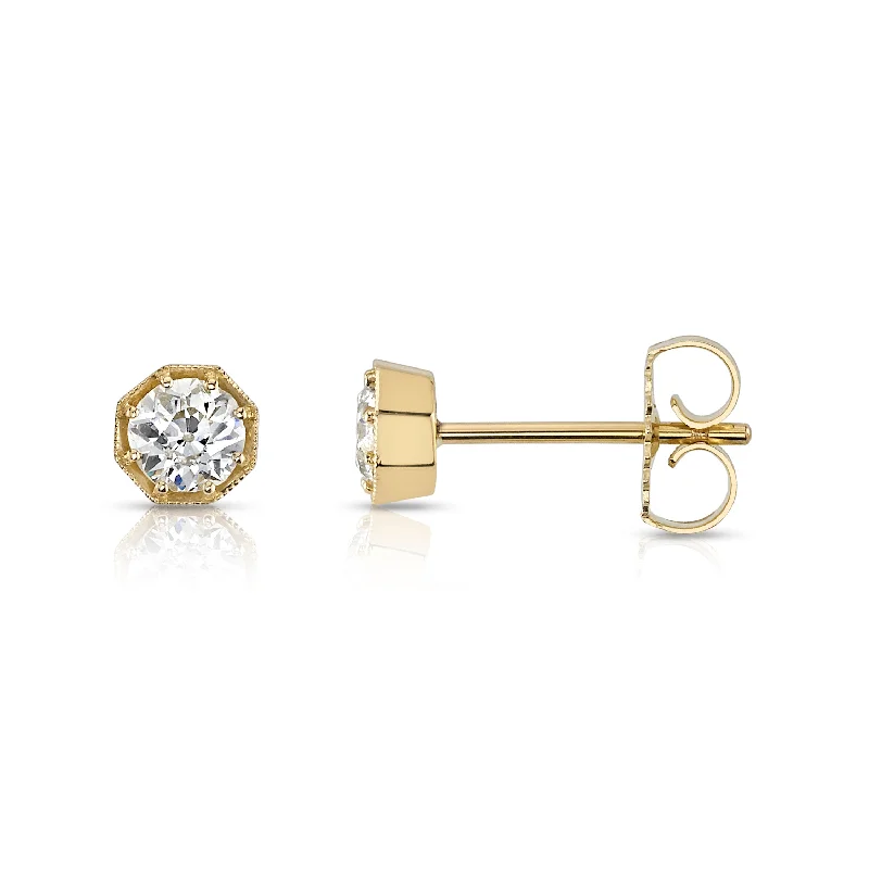 women's earrings cubic zirconia -GEMMA STUDS