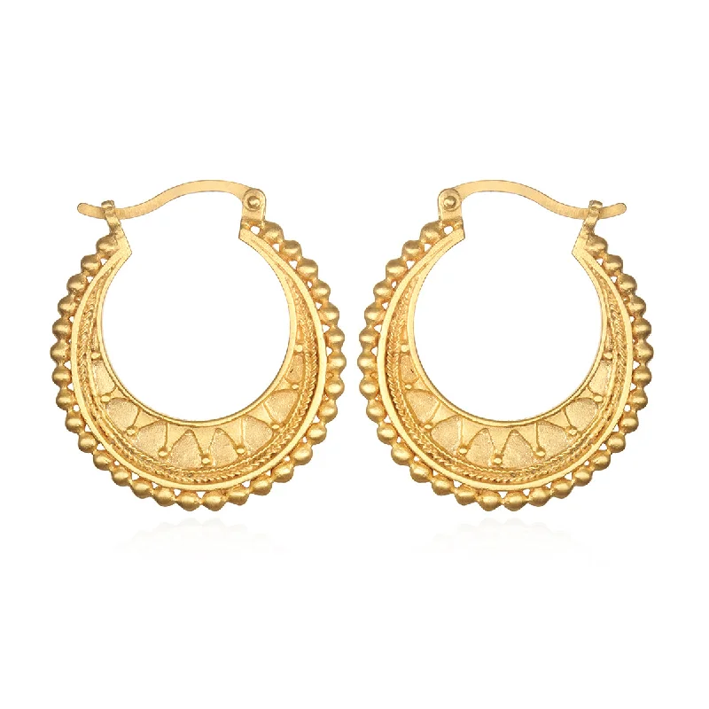 women's earrings statement piece -Interwoven Gold Hoop Earrings