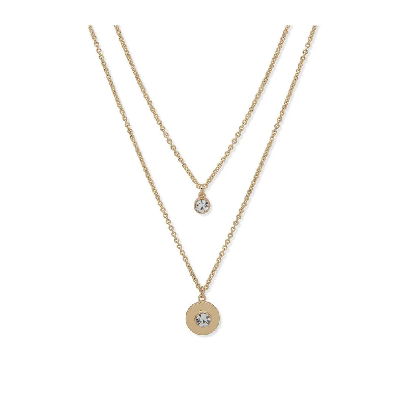 women's necklaces with diamond accents -Disc Women Necklace