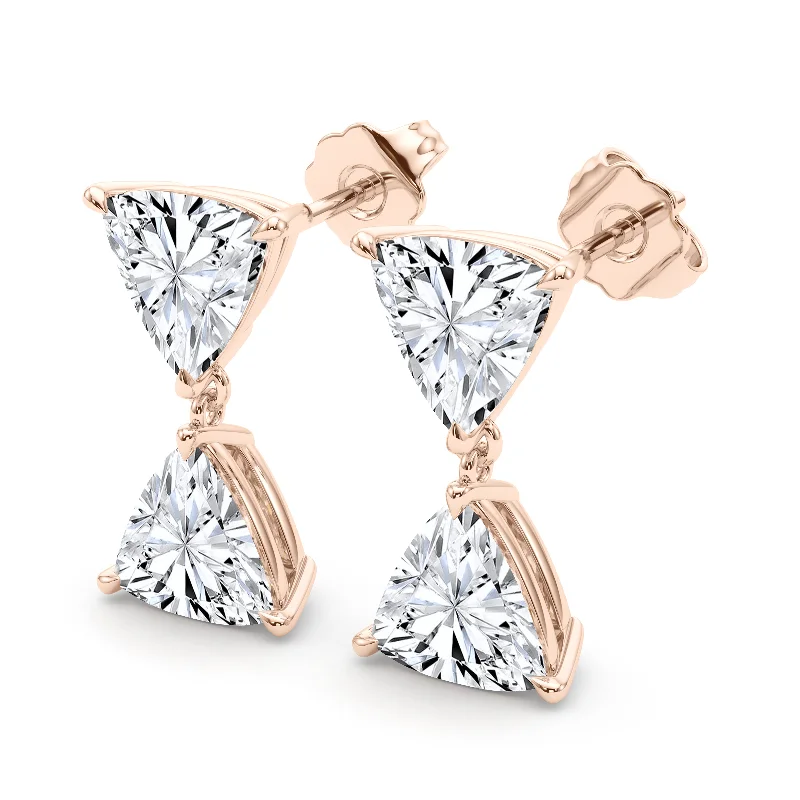 women's earrings luxurious glow -Twin Trillion Earrings