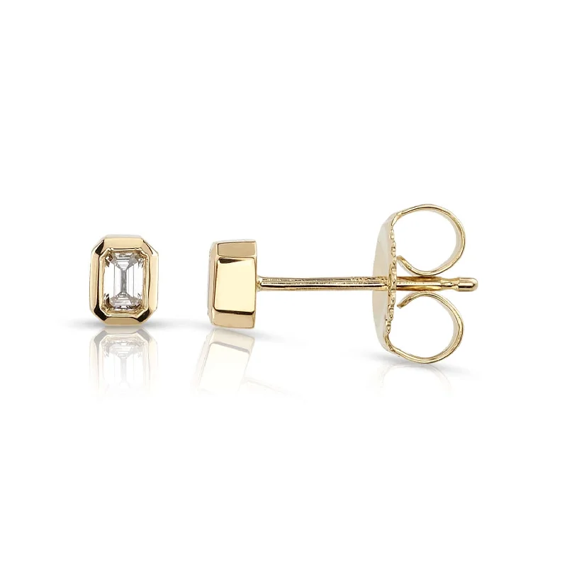 women's earrings classic solitaire -SIERRA STUDS