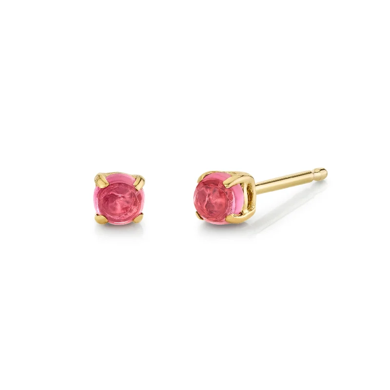 women's earrings cross design -Baby Cab Studs - Tourmaline