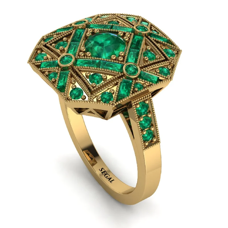 women's rings with mixed metals -Modern And Stylish Design Geometric Glamour Ring - Theresa No. 4