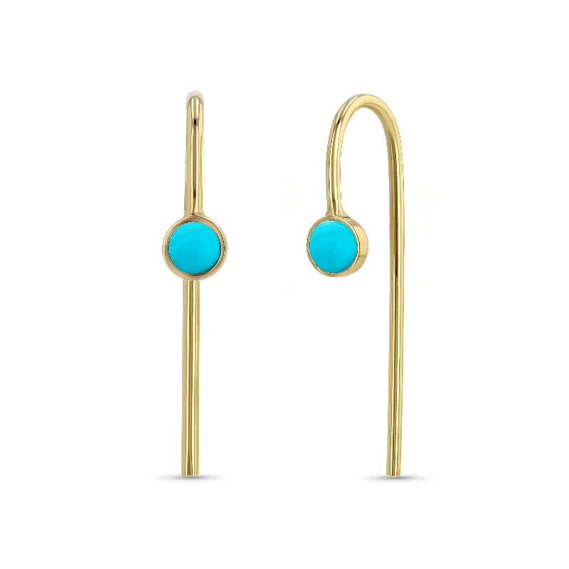 women's earrings fashionable simplicity -Baby Cab Slides - Turquoise