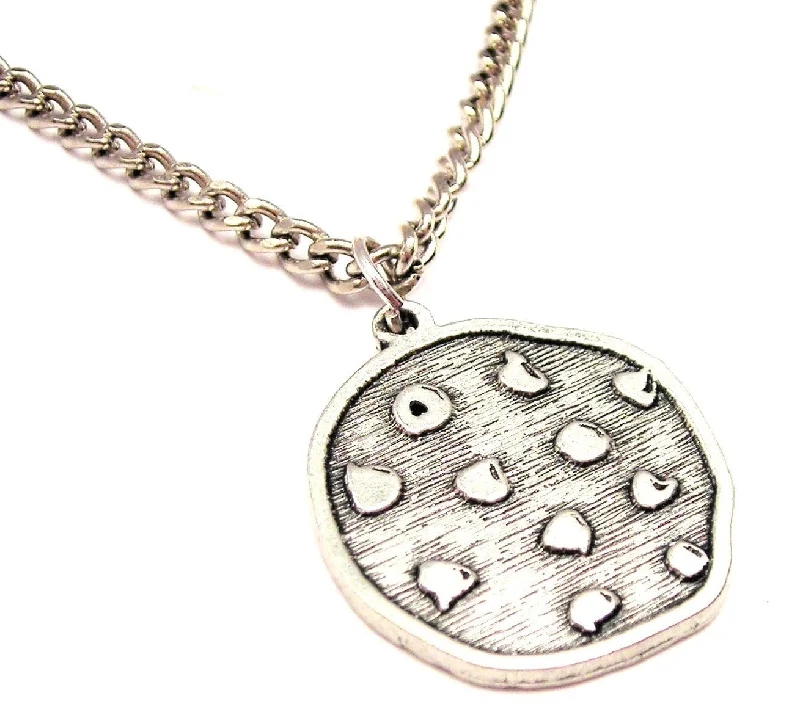 women's necklaces trendy look -Chocolate Chip Cookie Single Charm Necklace