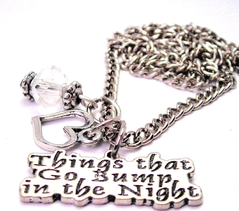 women's necklaces infinity symbol -Things That Go Bump In The Night Heart And Crystal Necklace