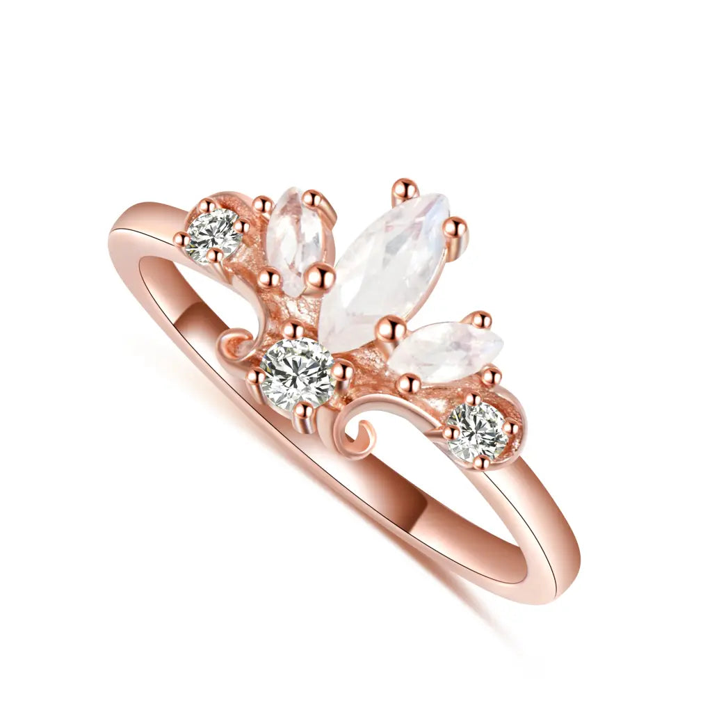 women's rings moon and stars -Melody Ring (Rose Gold)