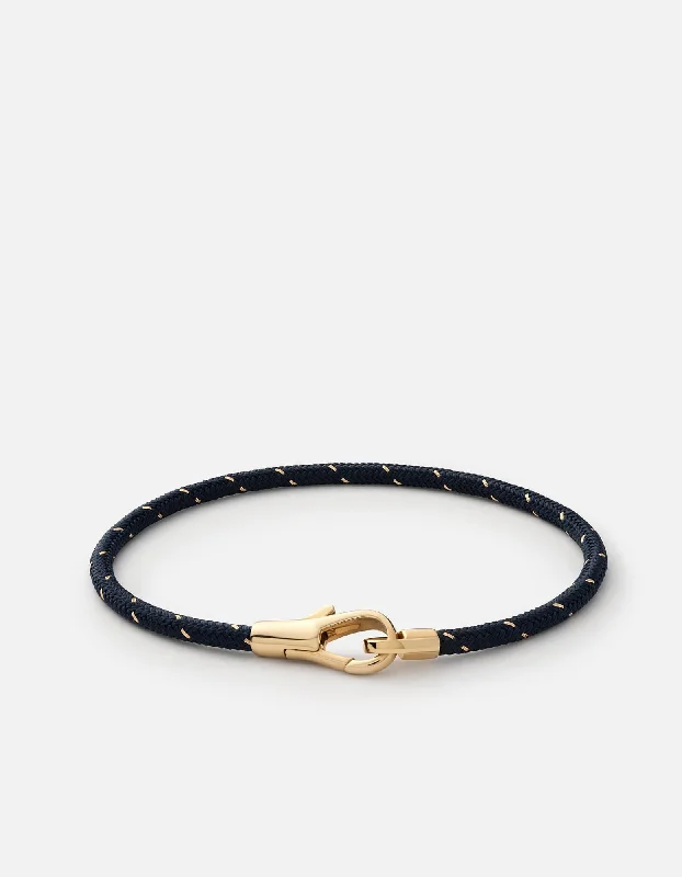 women's bracelets cuff style -Knox Rope Bracelet, Gold Vermeil