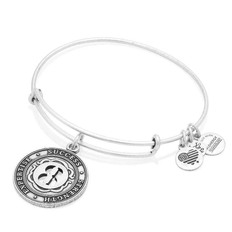 women's bracelets moon design -Number 8 Charm Bangle Bracelet