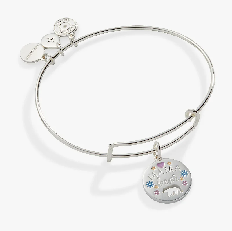 women's bracelets casual everyday -Mama Bear Charm Bangle Bracelet