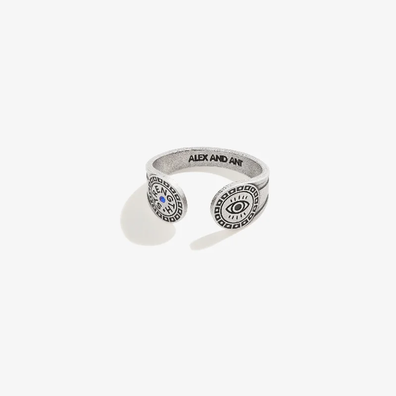 women's rings delicate band -Evil Eye Motivation Ring Wrap