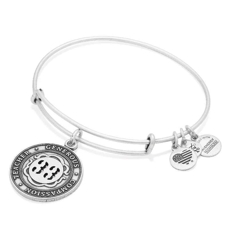 women's bracelets statement piece -Number 33 Charm Bangle Bracelet