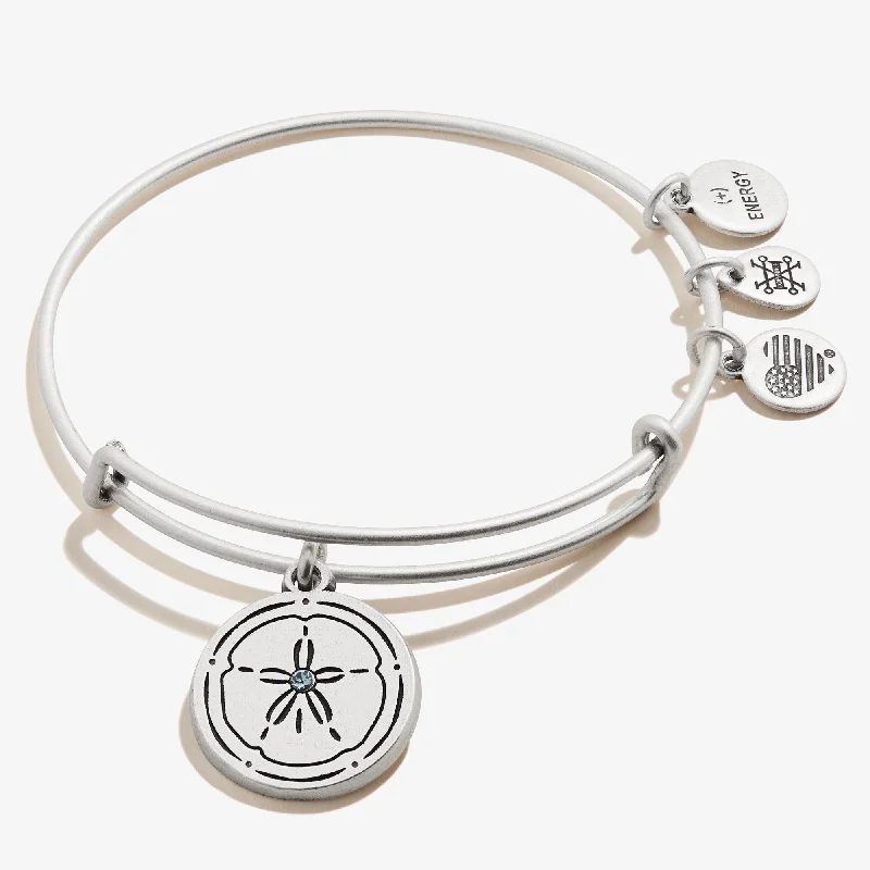 women's bracelets premium quality -Sand Dollar Charm Bangle