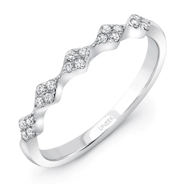 women's engagement rings with diamond accents -0.20ctw Diamond Wedding Band/Stackable Ring