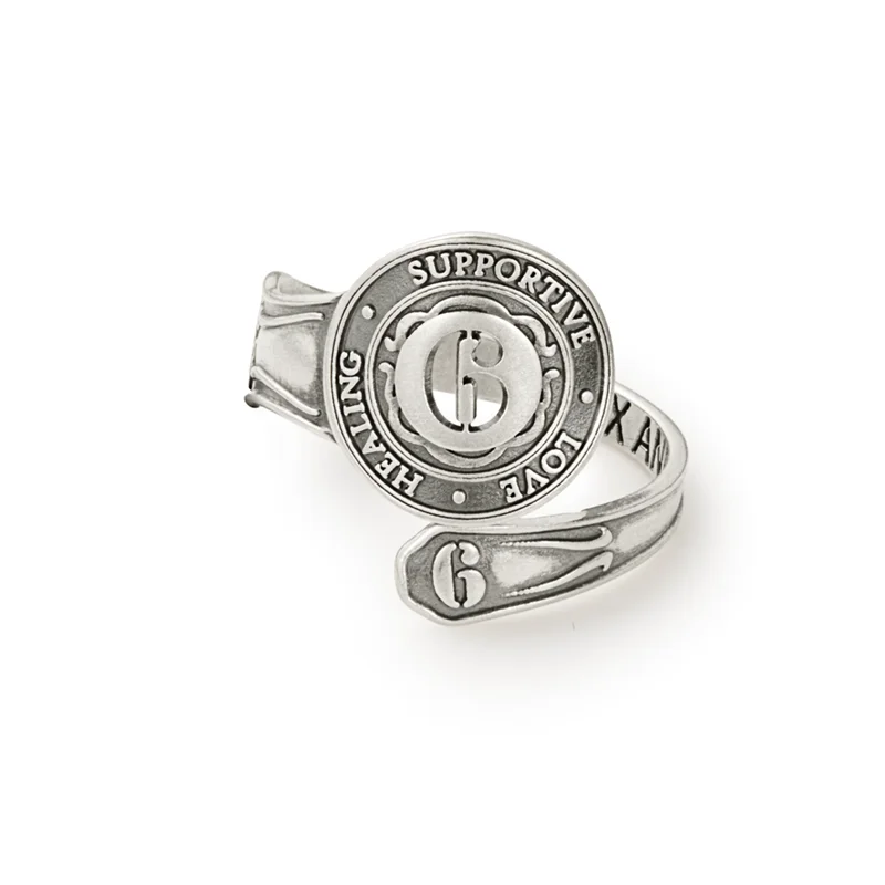 women's rings oval cut -Number 6 Spoon Ring