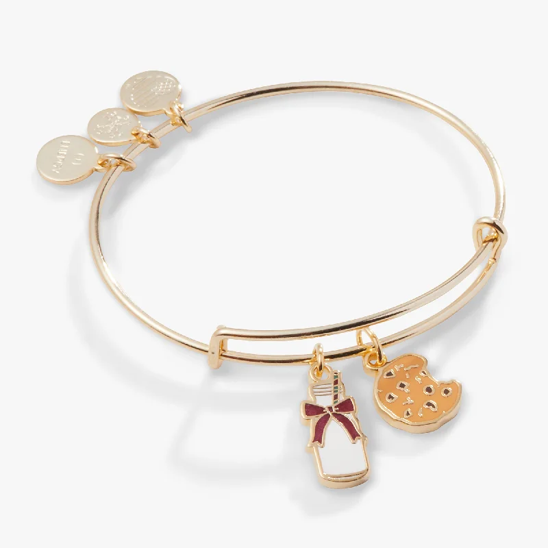 women's bracelets gold -Milk + Cookies Duo Charm Bangle